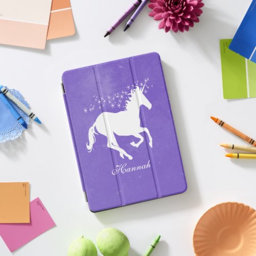 Purple Unicorn Personalized iPad Pro Cover