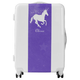 Purple Unicorn Personalized Luggage