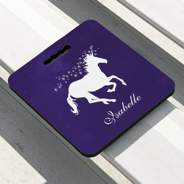 Purple Unicorn Personalized Seat Cushion (In Situ)