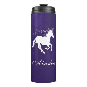 Purple Unicorn Personalized Thermal Tumbler