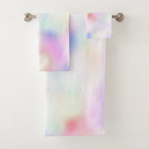 Purple Unicorn Pink Peach Rainbow      Bath Towel Set