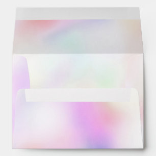 Purple Unicorn Pink Peach Rainbow Envelope
