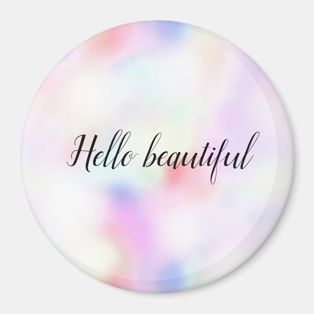 Purple Unicorn Pink Peach Rainbow               Magnet (Front)