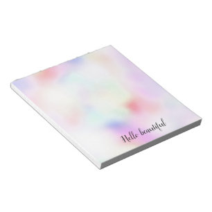 Purple Unicorn Pink Peach Rainbow Notepad