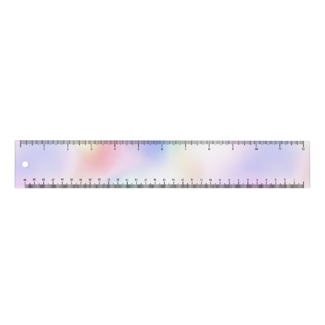 Purple Unicorn Pink Peach Rainbow        Ruler (Front)