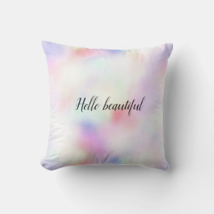 Purple Unicorn Pink Peach Rainbow Throw Pillow