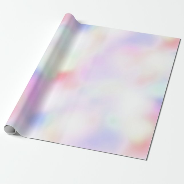 Purple Unicorn Pink Peach Rainbow  Wrapping Paper (Unrolled)