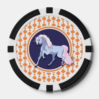 Purple Unicorn Poker Chips by doozydoodles at Zazzle