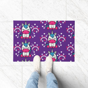 Purple Unicorn Pony Doormat