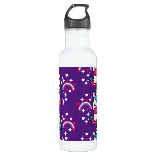 Purple Unicorn Pony Stainless Steel Water Bottle