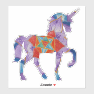 Purple unicorn sticker