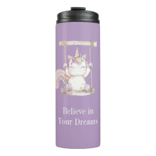 Purple Unicorn Swing Thermal Tumbler