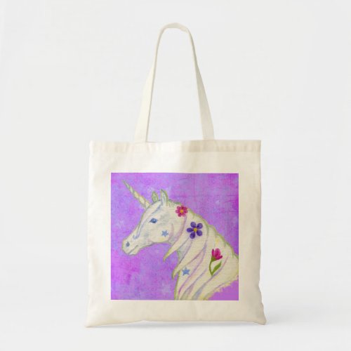 Purple Unicorn tote bag