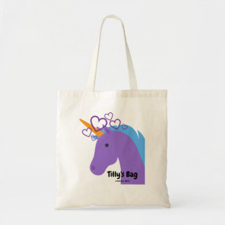 Purple Unicorn Tote Bag