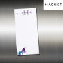 Purple unicorn white pink monogram name magnetic notepad