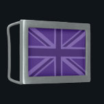 Purple Union Jack Design Belt Buckle<br><div class="desc">A vibrant purple accent Union Jack British Flag decor all over motif. A design statement that is sure to make an impression on formal and casual occasions. A great last minute gift for yourself or for someone special on your list. Use the "Ask this Designer" link to contact us with...</div>