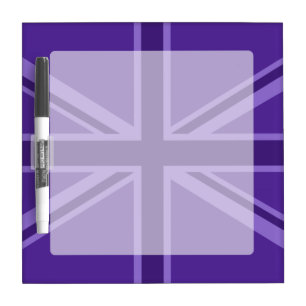 Purple Union Jack Design Dry-Erase Board