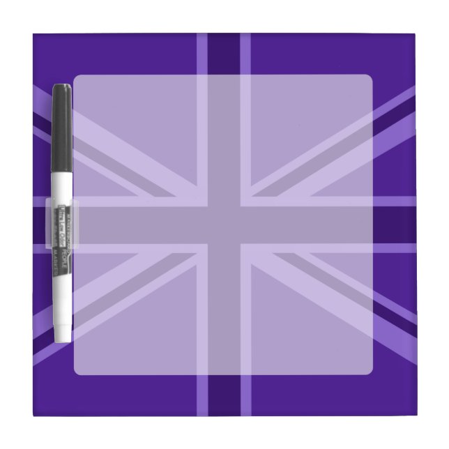 Purple Union Jack Design Dry-Erase Board (Front)