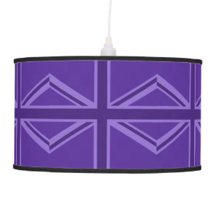 Purple Union Jack Design Hanging Lamp
