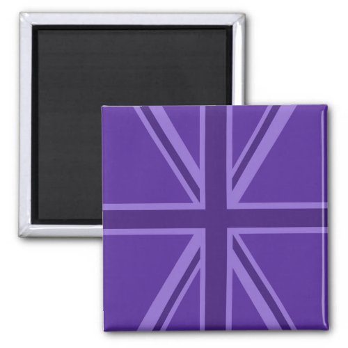 Purple Union Jack Design Magnet