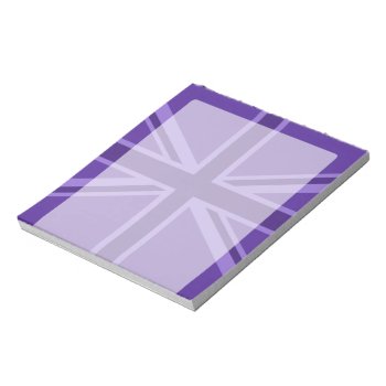 Purple Union Jack Design Notepad by MustacheShoppe at Zazzle