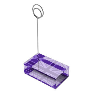 Purple Union Jack Design Place Card Holder