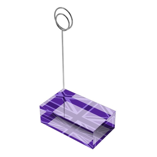 Purple Union Jack Design Place Card Holder (Corner)
