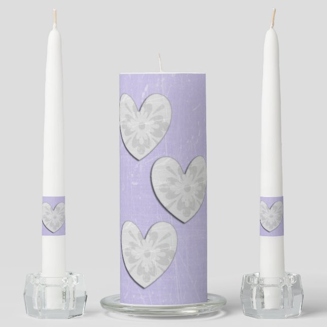 Purple Unity Candle for Wedding (Front)