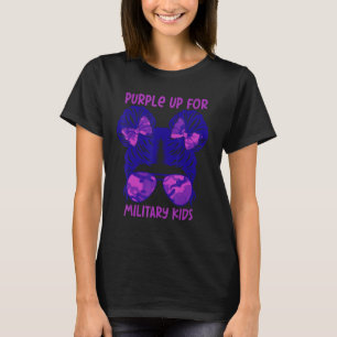Purple Up For Military Kids Army Child Military Ki T-Shirt