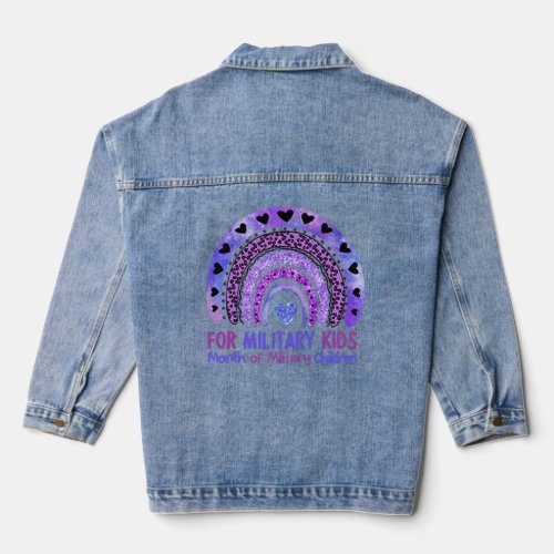 Purple Up For Military Kids Cool Month of the Mili Denim Jacket