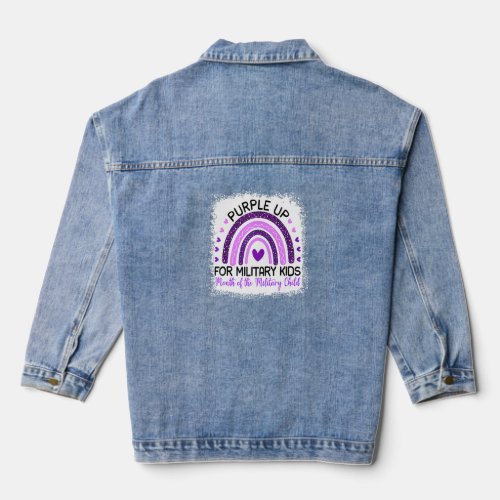 Purple Up For Military Kids Cool Month Of The Mili Denim Jacket
