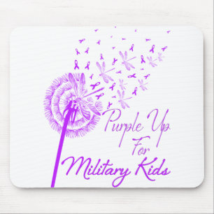 Purple up for Military Kids Dandelion - Month Mouse Pad