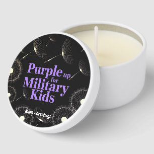Purple Up for Military Kids Dandelion Show Support Mini Candle Favors