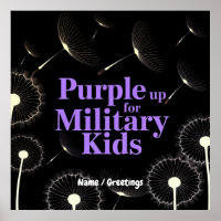 Purple Up for Military Kids Dandelion Show Support
