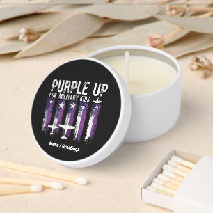 Purple Up For Military Kids Flag Show Your Support Mini Candle Favors