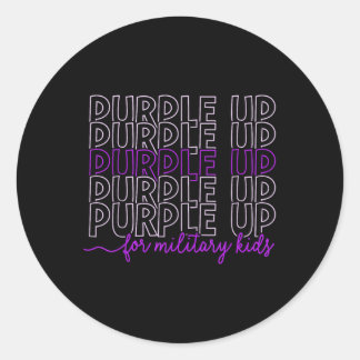 Purple Up For Military Kids Military Child Month B Classic Round Sticker