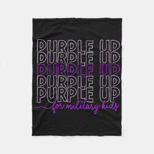 Purple Up For Military Kids Military Child Month B Fleece Blanket