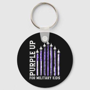 Purple Up For Military Kids Military Child Month  Keychain