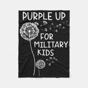Purple Up For Military Kids Month Of The Military Fleece Blanket