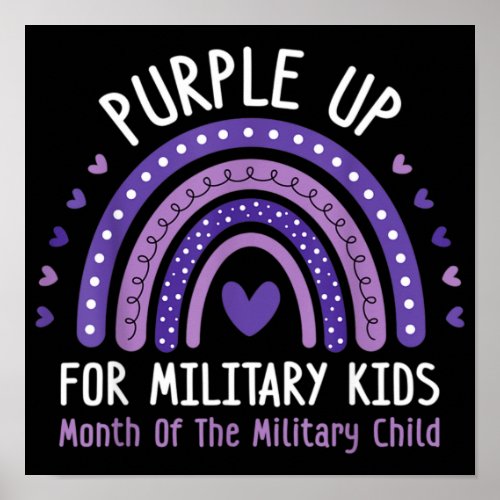 Purple Up For Military Kids Month of the Military Poster