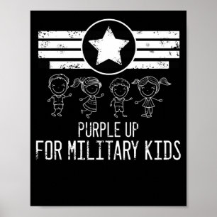 Purple Up for Military Kids Poster