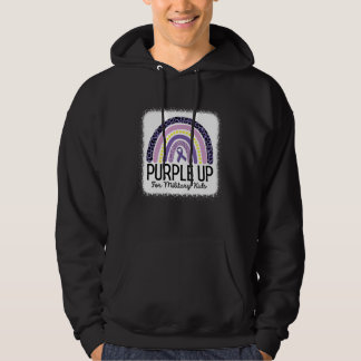 Purple up for military kids Rainbow Military child Hoodie