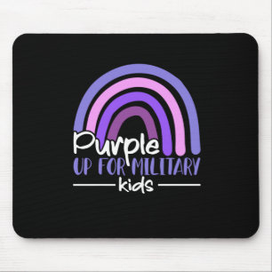 Purple up for military kids Rainbow Military child Mouse Pad