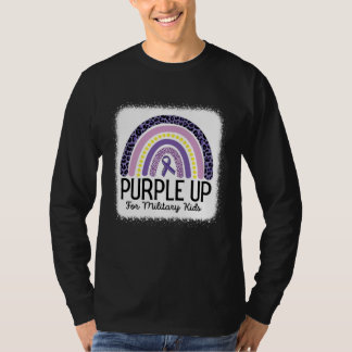 Purple up for military kids Rainbow Military child T-Shirt
