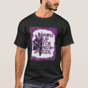 Purple Up For Military Kids Sunflower Military Bra T-Shirt