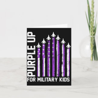 Purple Up for Military Kids Toddler Women Boys Card