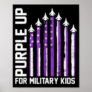 Purple Up for Military Kids Toddler Women Boys Poster