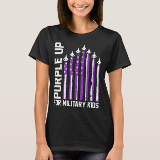 Purple Up for Military Kids Toddler Women Boys T-Shirt