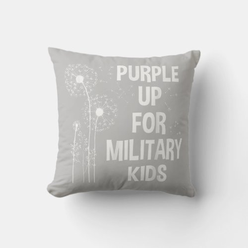 Purple Up For Military _ Month Of The Military Chi Throw Pillow
