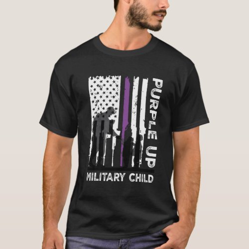 Purple Up For Military Month Of The Military Child T_Shirt